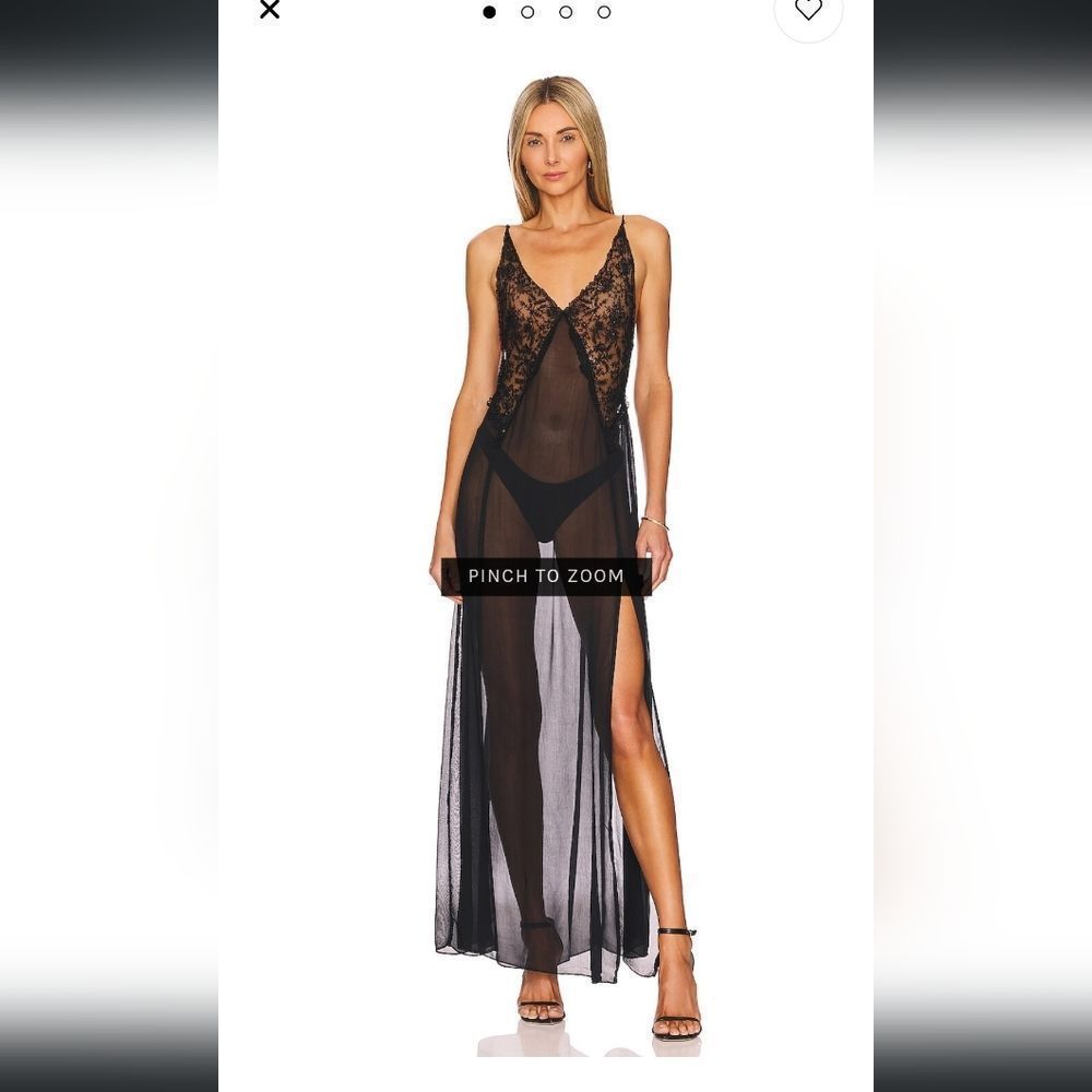 - Current Obsession Maxi Slip Dress in Black Free people intimately NWT